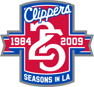 Los Angeles Clippers 2008 Anniversary Logo fabric transfer